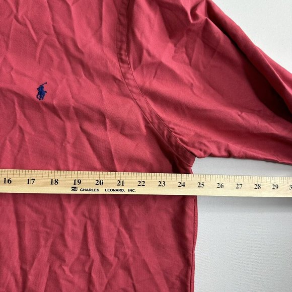 Polo Ralph Lauren Slim Fit Shirt Adult Mens Size 2XL Red Long Sleeve Button Down - Picture 7 of 9